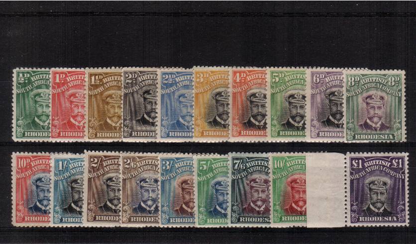 The famous ''Admirals'' complete set of 19 different values lightly mounted without the worry of Dies or perf types. A very rare, seldom seen set from the d to the 1. SG numbers quoted shows approx range. SG Cat circa 1400<br/><b>UBU</b>