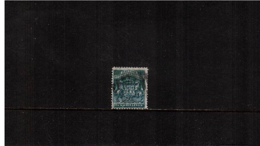 10/- Deep Green<br/>
A good used stamp with reasonable perforations. SG Cat 100
<br/><b>UDX</b>