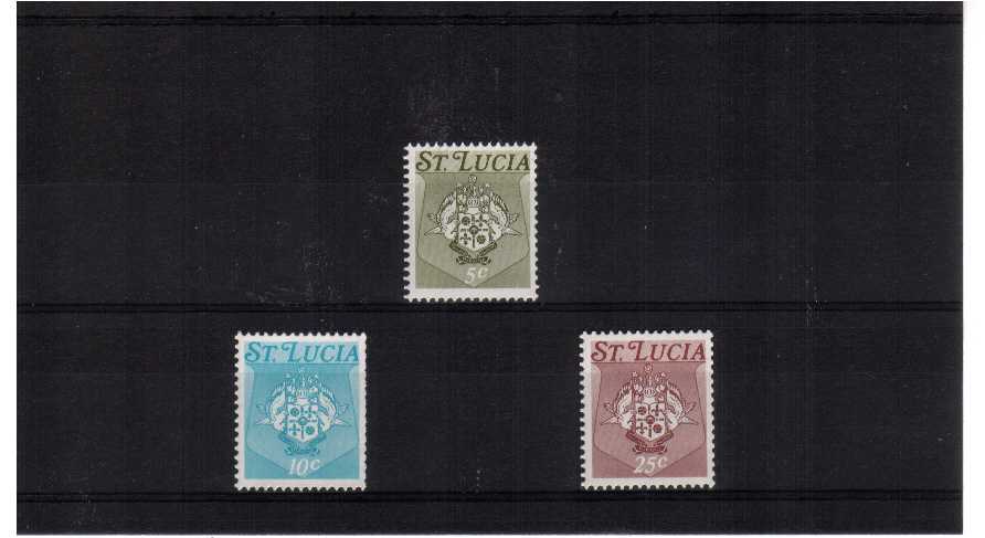 Set of three coil stamps superb unmounted mint with watermark SIDEWAYS