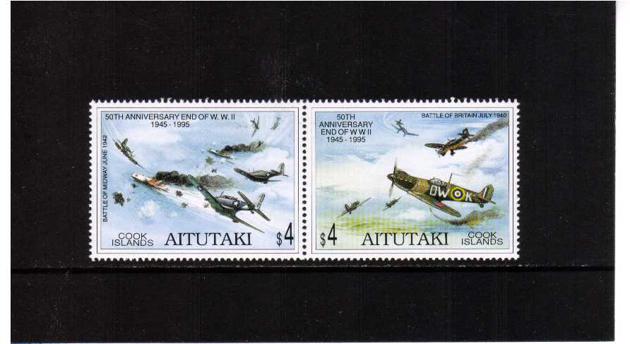 End of Second World War set of two superb unmounted mint
