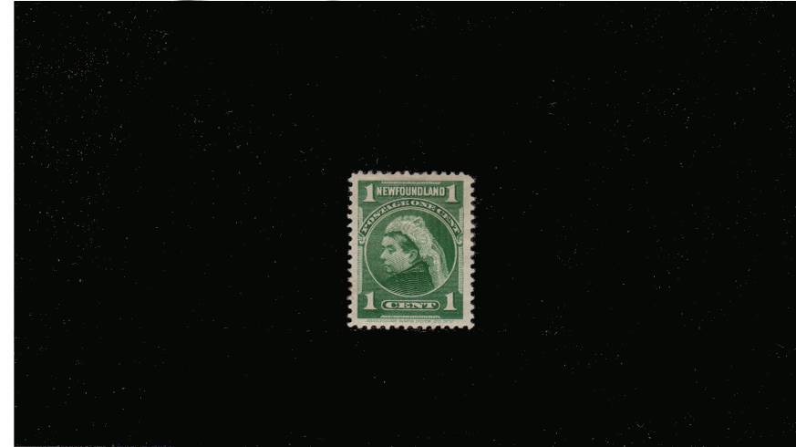 1c Blue-Green - Queen Victoria<br/>A bright and fresh stamp with excellent centering but heavily mounted mint.
