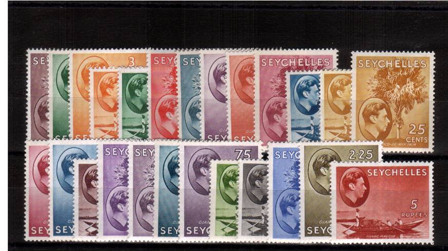 The complete GEORGE 6th set of twenty-five all superb unmounted mint.<br/>Actually a very scare set to find umounted and difficult to build from singles.<br><b>BBG</b>