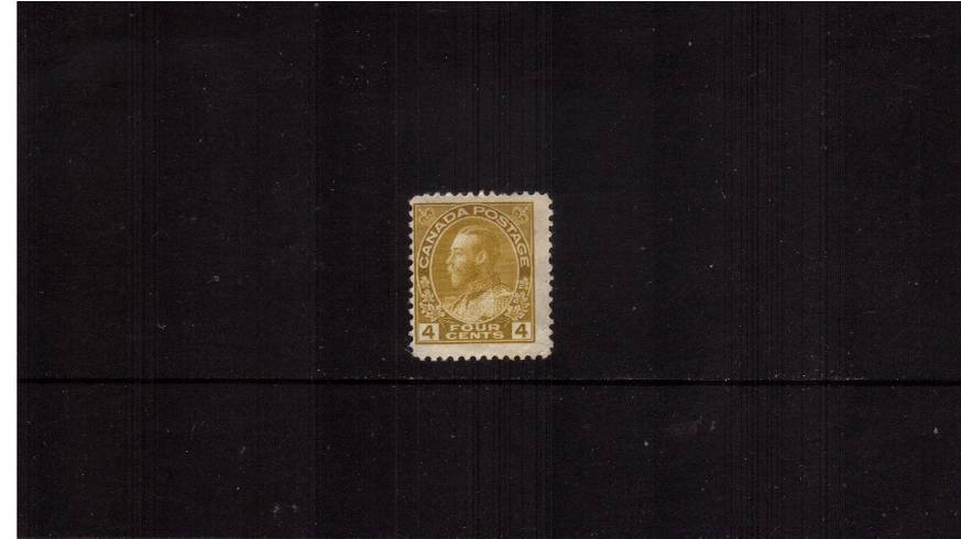 4c Olive-Yellow ''Admiral'' Issue<br/>A mounted mint single. SG Cat 8.00

<br/><b>QJX</b>
