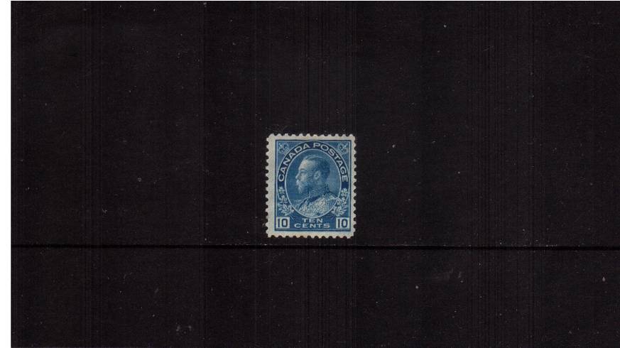 10c Blue ''Admiral'' Issue<br/>
A mounted mint single with reasonable centering. SG Cat 15.00

<br/><b>QJX</b>