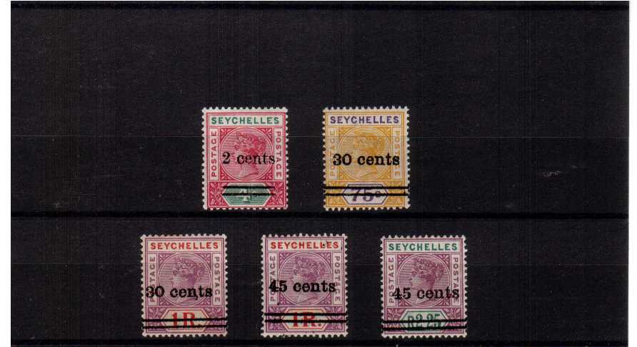 fine mounted mint set of 5