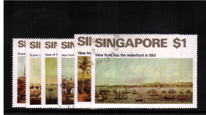 Paintings of Singapore<br/>
A superb fine used set of six.<br/><b>QPX</b>