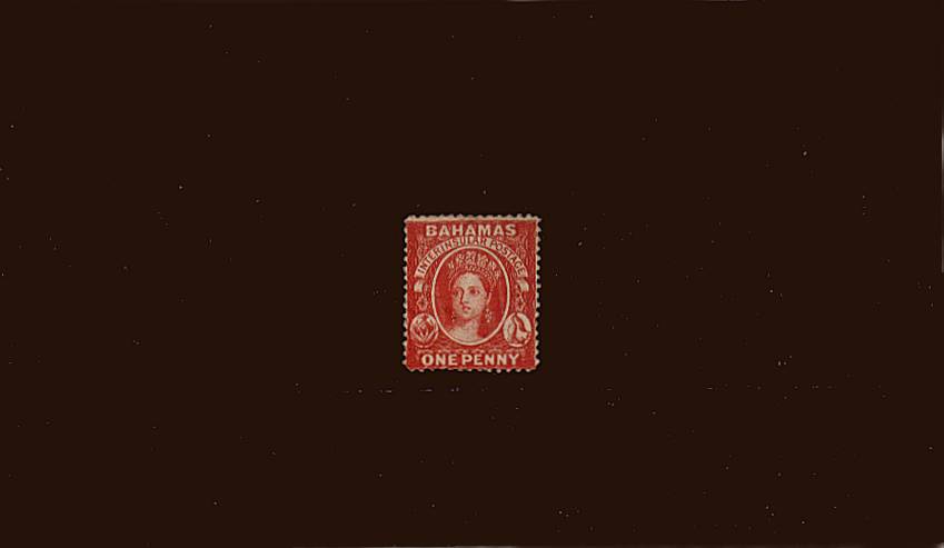 1d Scarlet-Vermilion - Watermark Crown CC - Perforation 14<br/>
A no gum bright and fresh stamp. SG Cat 70