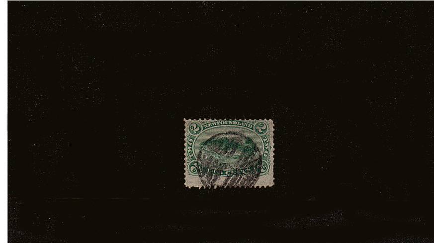 2c Yellowish-Green - Thin Yellowish Paper<br/>
A good used stamp with average perforations for this issue.<br/>SG Cat 110
<br/><b>QQQ</b>