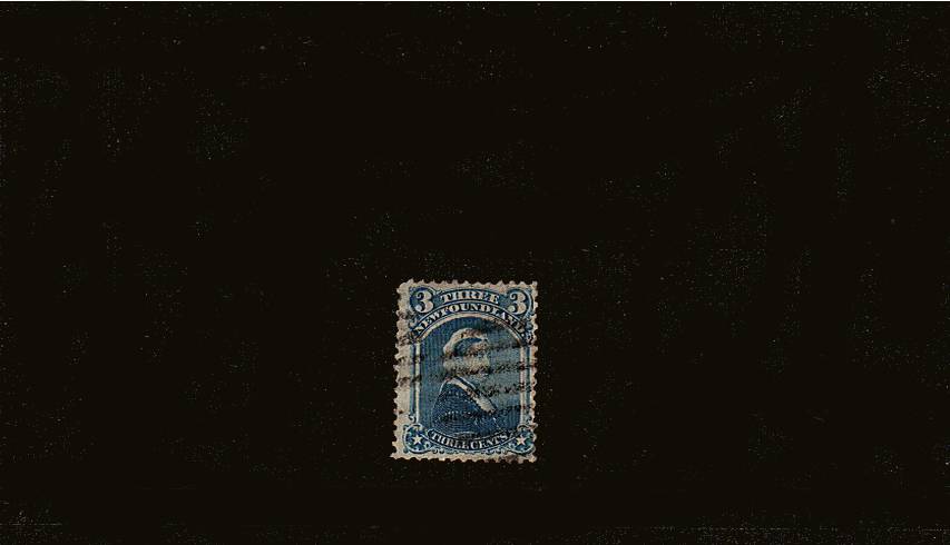3c Blue - Perforation 12<br/>
A good used stamp. SG cat 27

<br/><b>QQQ</b>