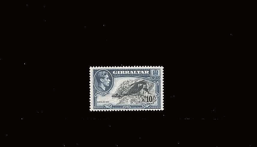 10/- Black and Blue - Perforation 13 <br/>
A superb unmounted mint single. SG Cat £42