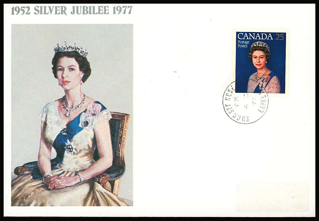 The Silver Jubilee single on a small neat colour First Day Cover.