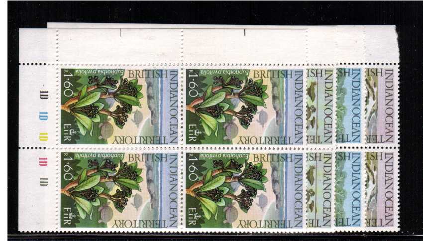 Seashore Plants set of four in superb unmounted mint corner Plate blocks of four