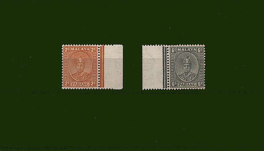 The 2c Orange and 6c Grey UNISSUED pair of stamps superb unmounted mint.<br/>See footnote in SG catalogue 
<br><b>BBG</b>
