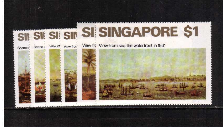 Paintings of Singapore set of six