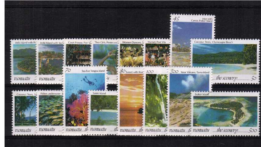 Island Views set of sixteen superb unmounted mint