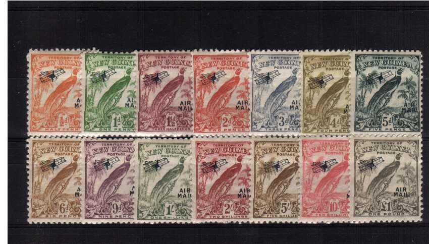 Airs set of fourteen lighty mounted mint (1st Hinge) with some values unmounted not reflected in the price!   ns0307