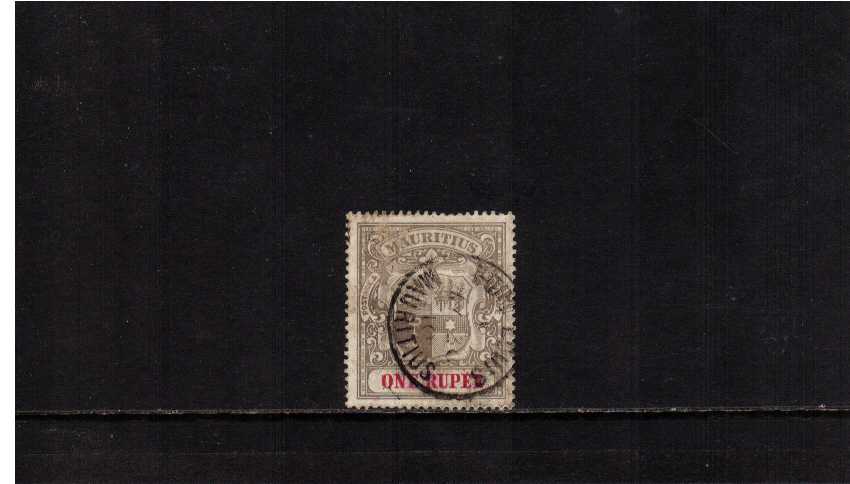 1R Grey-Black and Carmine good used with a PORT LOUSIC CDS cancel. The stamp is a little rubbed on front hence price SG Cat �50