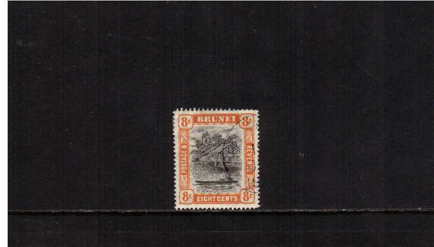 8c Grey-Black and Orange superb fine used