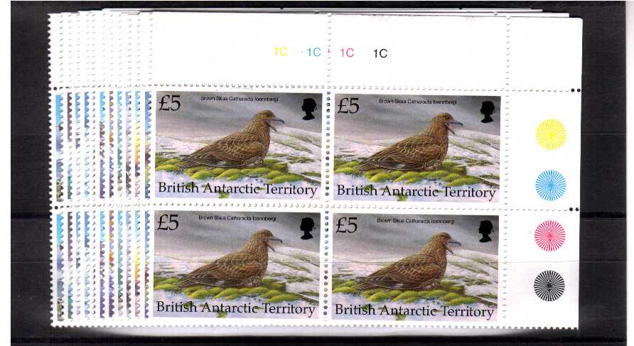 superb unmounted mint set of 12 in corner plate blocks of 4