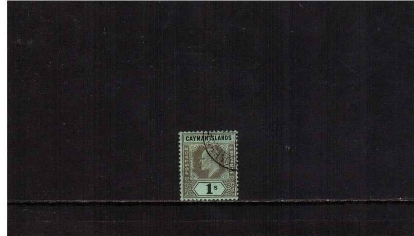 1/- Black on Green superb fine used
