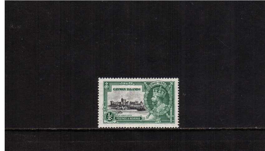 �d Black and Green Silver Jubilee single showing the variety 