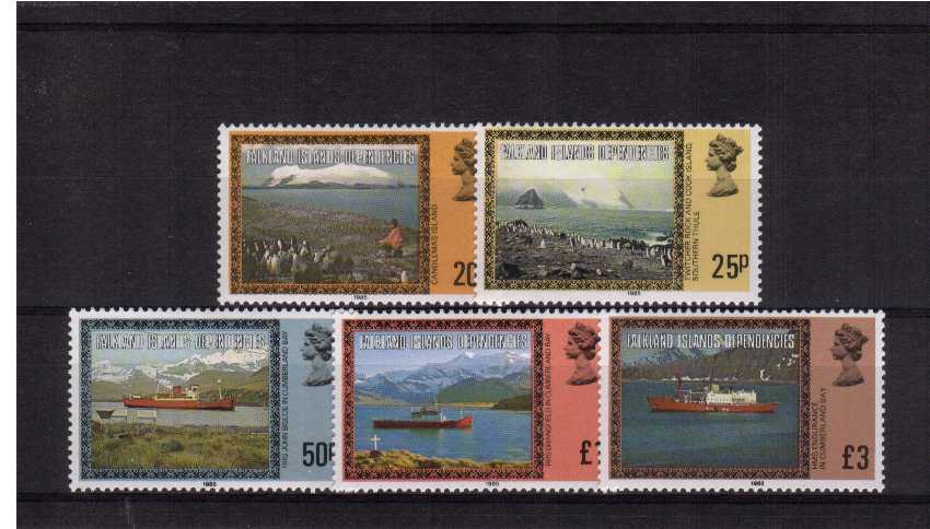Superb unmounted mint complete set of five. Multiple Crown Diagonal and 1985 imprint.