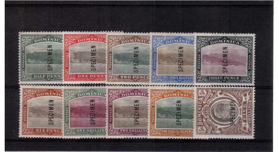 fine mounted mint set of 10 overprinted SPECIMEN