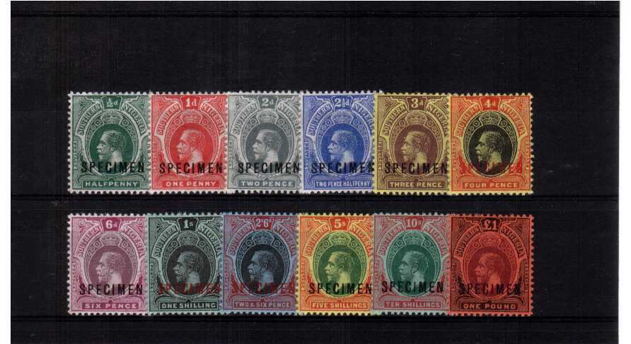 superb fresh mint set of 12 overprinted SPECIMEN