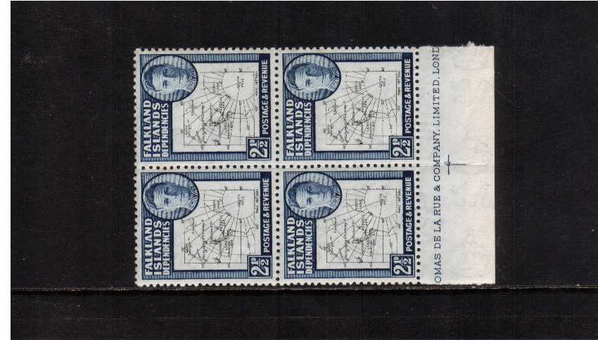 superb unmounted mint part imprint block of four