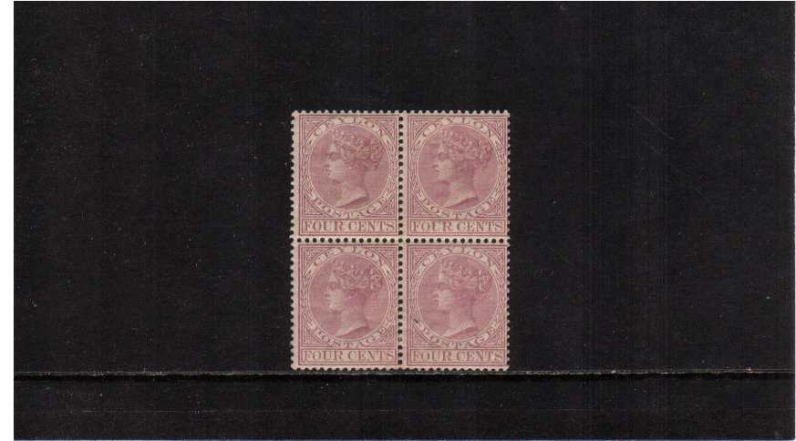 Fine lightly mounted mint block of four.
