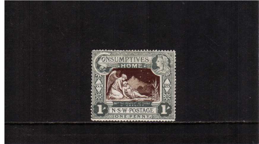 NEW SOUTH WALES Comsumptives 1/- Geen and Brown good mounted mint. Fine and fresh.