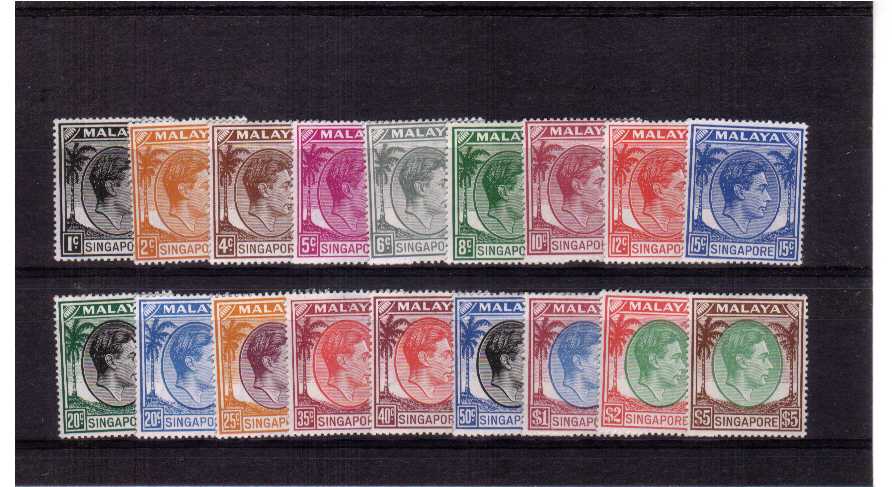 fine mounted mint set of 18