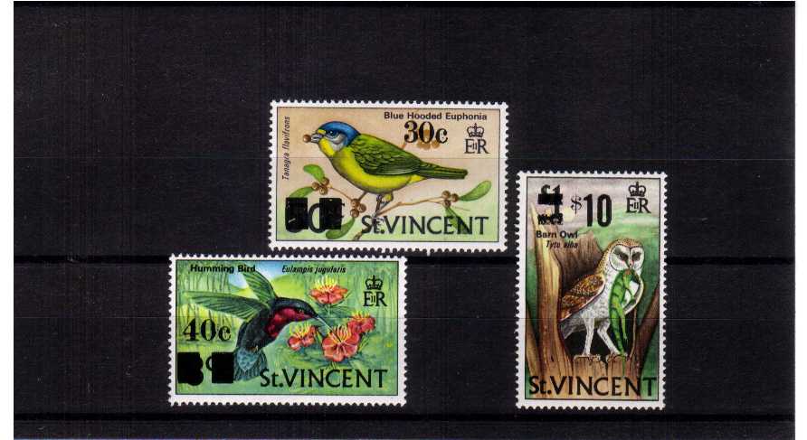 Superb unmounted mint set of three