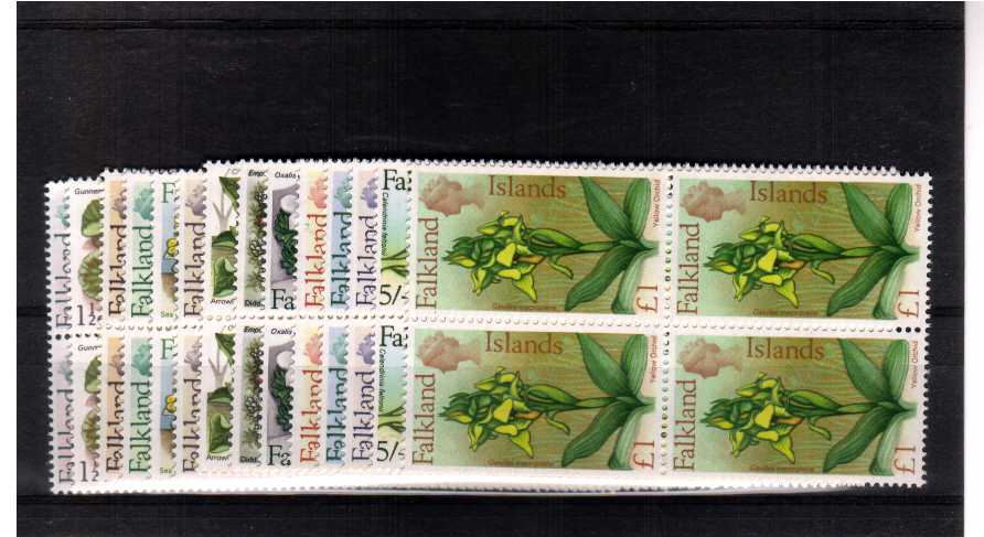 superb unmounted mint set of 15 in blocks of four