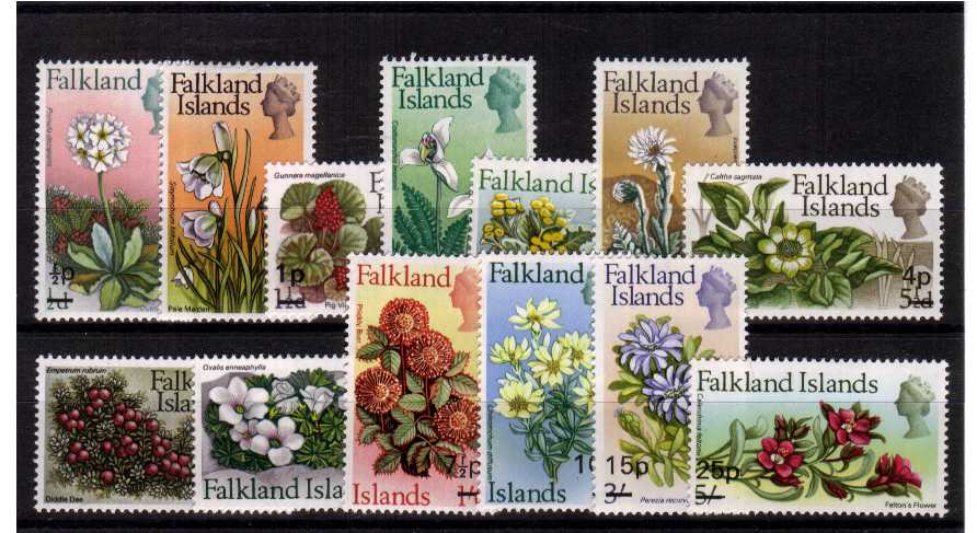 fine lightly mounted mint decimal overprint set of 13