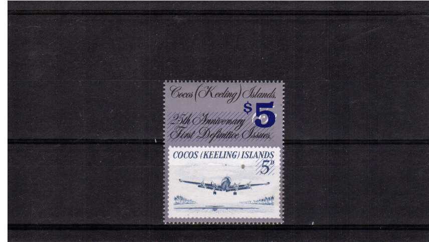 $5 on 65c Overprint superb unmounted mint.