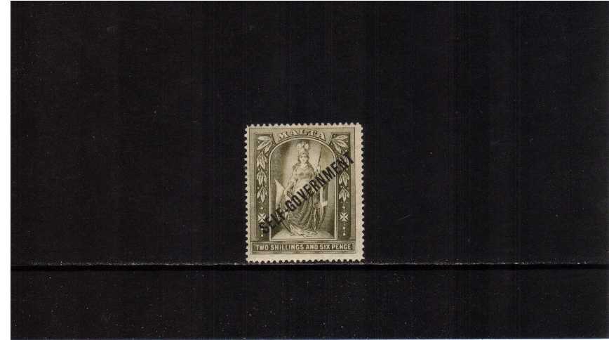 2/6d Olive-Grey overprinted SELF-GOVERNMENT lightly mounted mint.