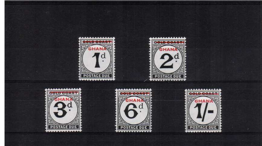 Postage Due set of five superb unmounted mint