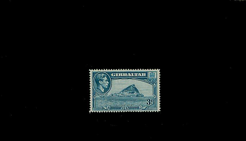 3d Light Blue - Perforation 14<br/>A fine lightly mounted mint single. SG Cat £130