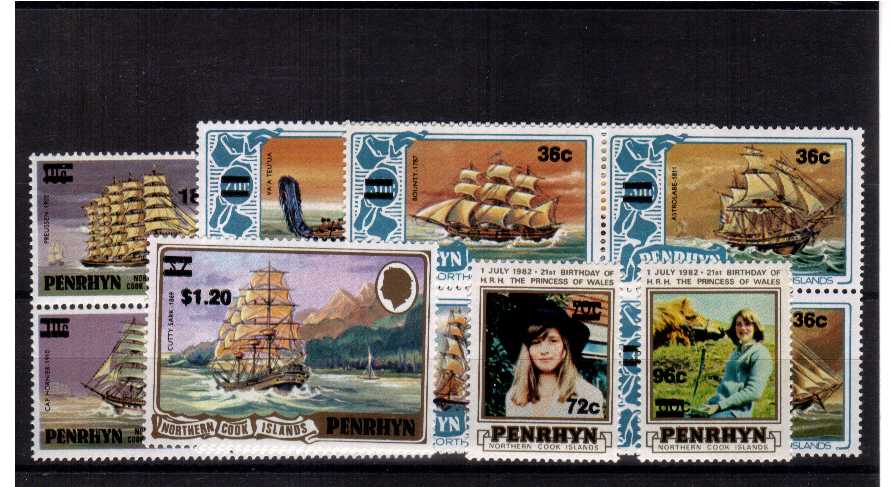 A superb unmounted mint surcharged set of fifteen.