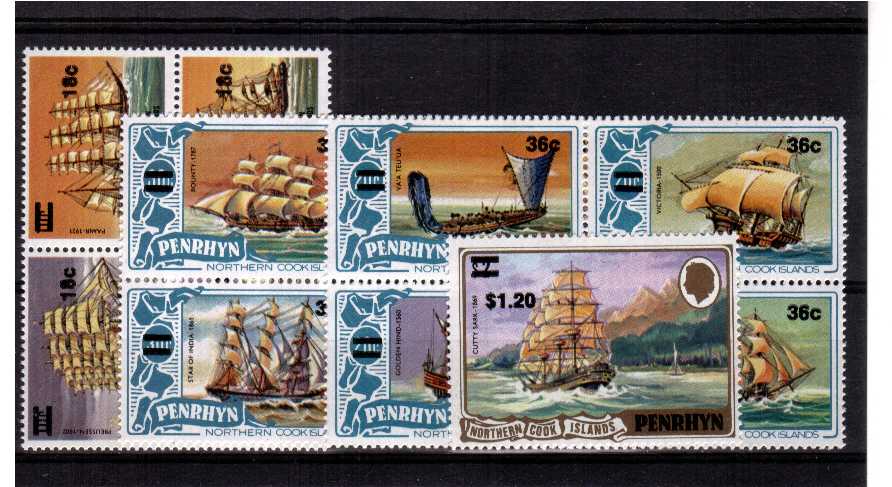ships part of the set - superb unmounted mint set of thirteen.