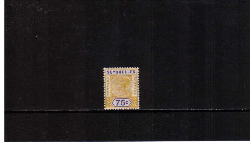 75c Yellow and Violet fine lightly mounted mint