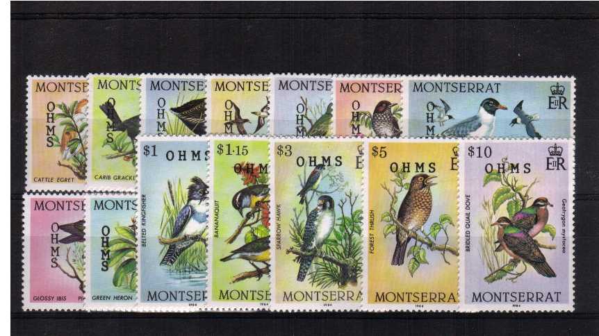 Birds - Officials - Superb unmounted mint set of fourteen.