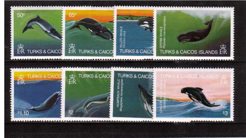 Whales set of eight superb unmounted mint