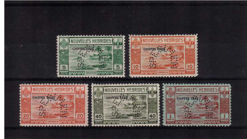 Postage Due set of five perforated SPECIMEN. SG Cat 200