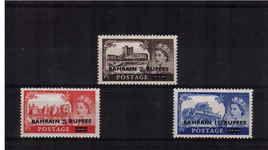 Castles - Type I - set of three superb unmounted mint.<br/><b>ZKR</b>