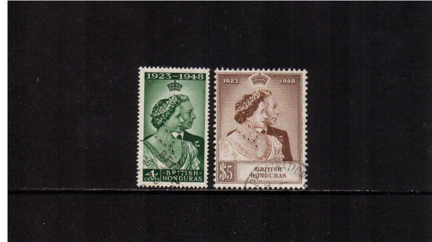 The 1948 Royal Silver Wedding set of two superb fine used.<br/><b>SEARCH CODE: 1948RSW</b><br><b>ZKZ</b>