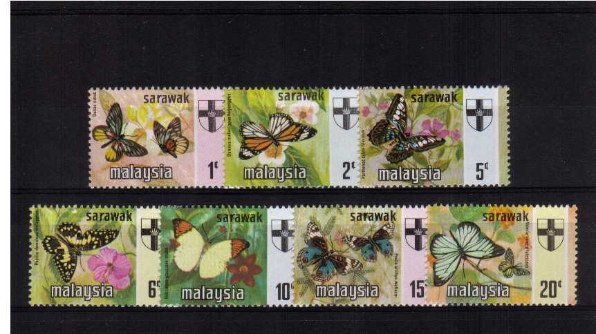 Butterflies - Superb unmounted mint set of seven.