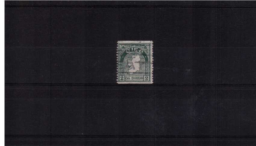 2d Grey-Green - Coil single - Imperforate x Perforation 14 superb very fine used.