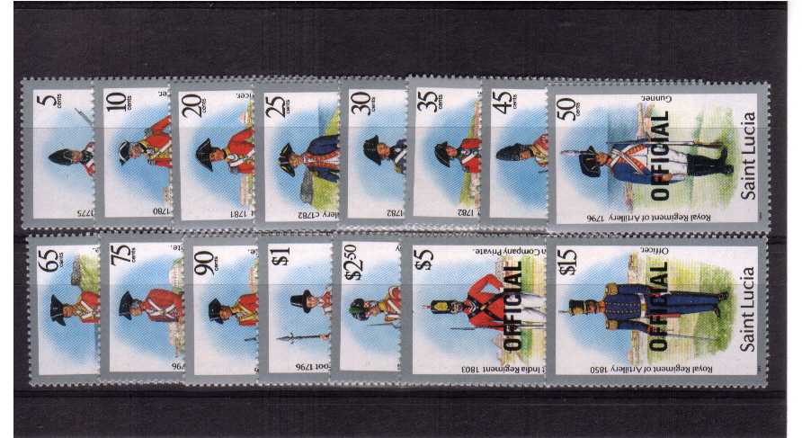 Uniforms - A superb unmounted mint set of fifteen.<br/><b>QZQ</b>